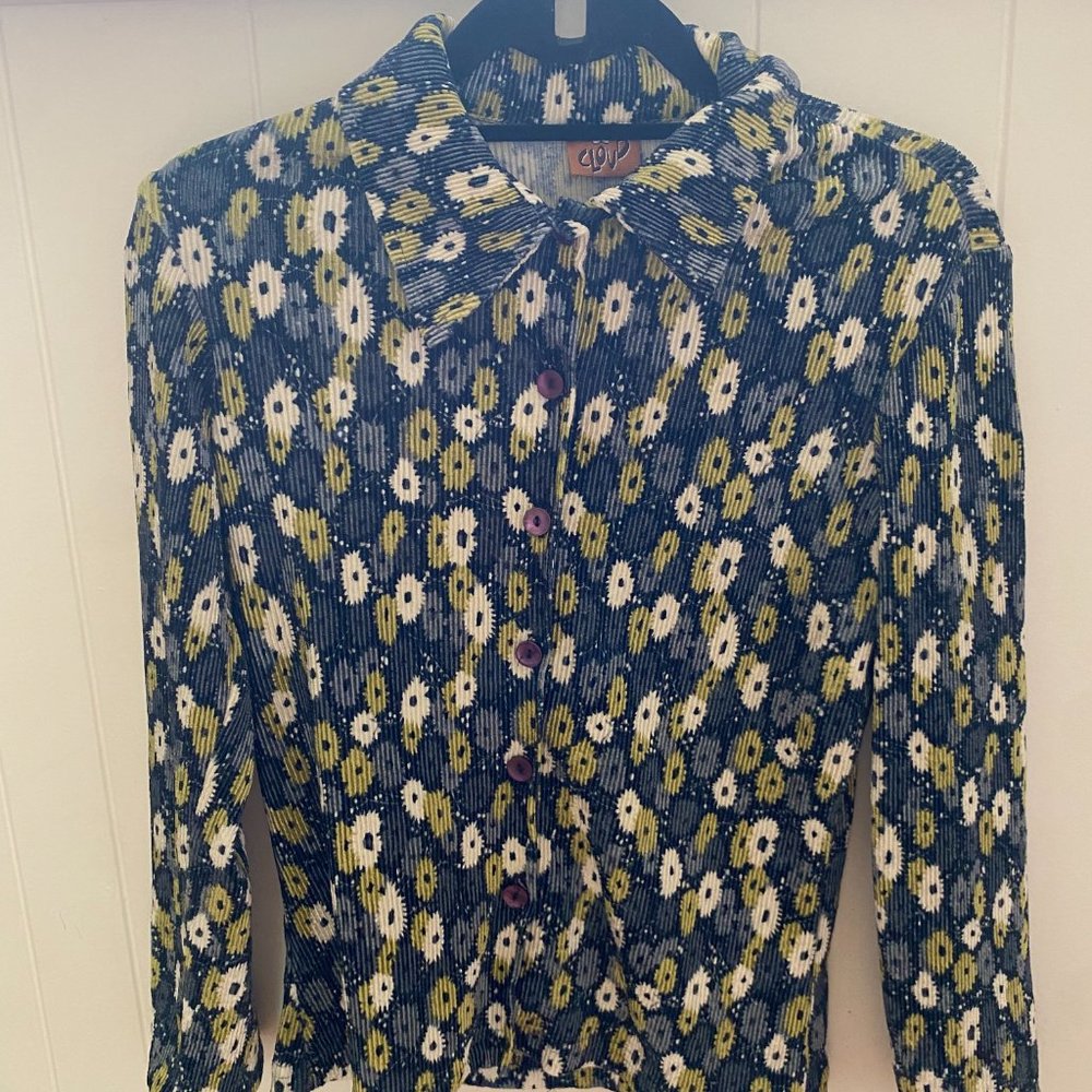 Floral Corduroy Button Down